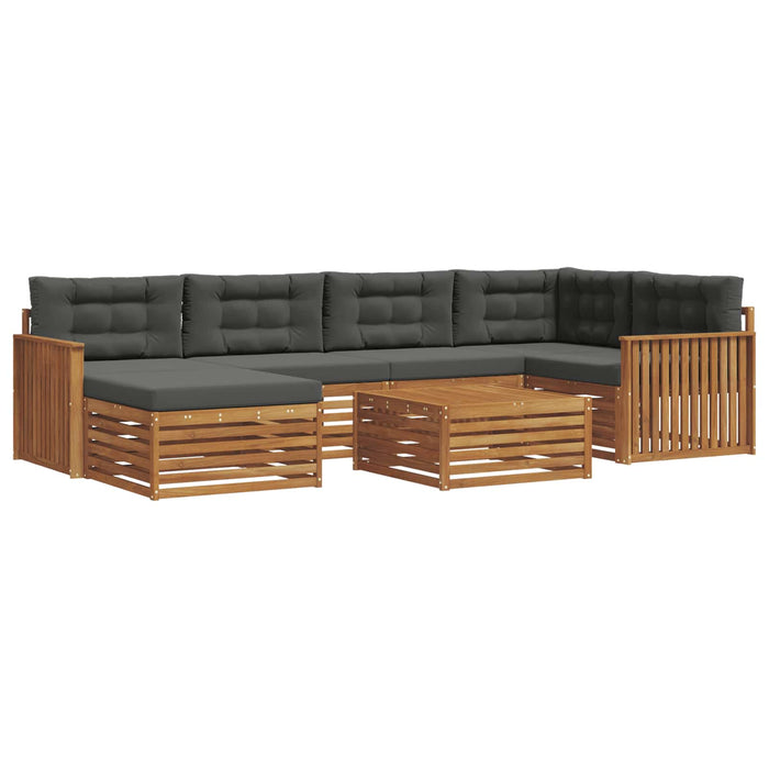 Set de canapele de exterior cu pernă 7 pcs Natural și Antracit - WALTI WALTI