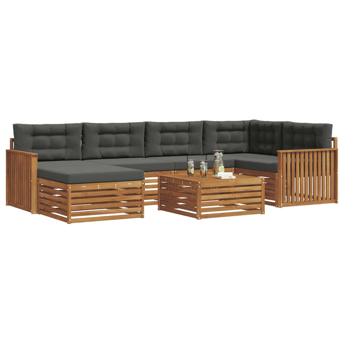 Set de canapele de exterior cu pernă 7 pcs Natural și Antracit - WALTI WALTI