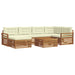 Set de canapele de exterior cu pernă 7 pcs Natural și Crem - WALTI WALTI