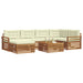 Set de canapele de exterior cu pernă 7 pcs Natural și Crem - WALTI WALTI