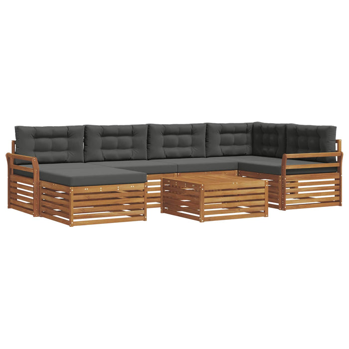 Set de canapele de exterior cu pernă 7 pcs Natural și Antracit - WALTI WALTI
