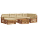 Set de canapele de exterior cu pernă 7 pcs Natural și Bej - WALTI WALTI