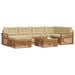 Set de canapele de exterior cu pernă 7 pcs Natural și Bej - WALTI WALTI