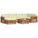 Set de canapele de exterior cu pernă 7 pcs Natural și Crem - WALTI WALTI