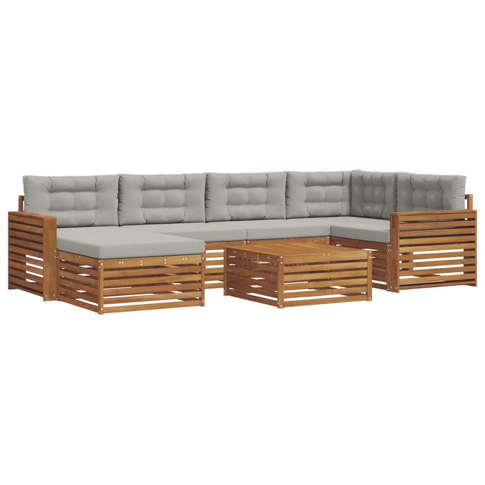 Set de canapele de exterior 19 pcs Gri natural și deschis - WALTI WALTI