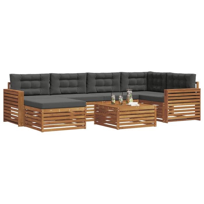 Set de canapele de exterior cu pernă 7 pcs Natural și Antracit - WALTI WALTI
