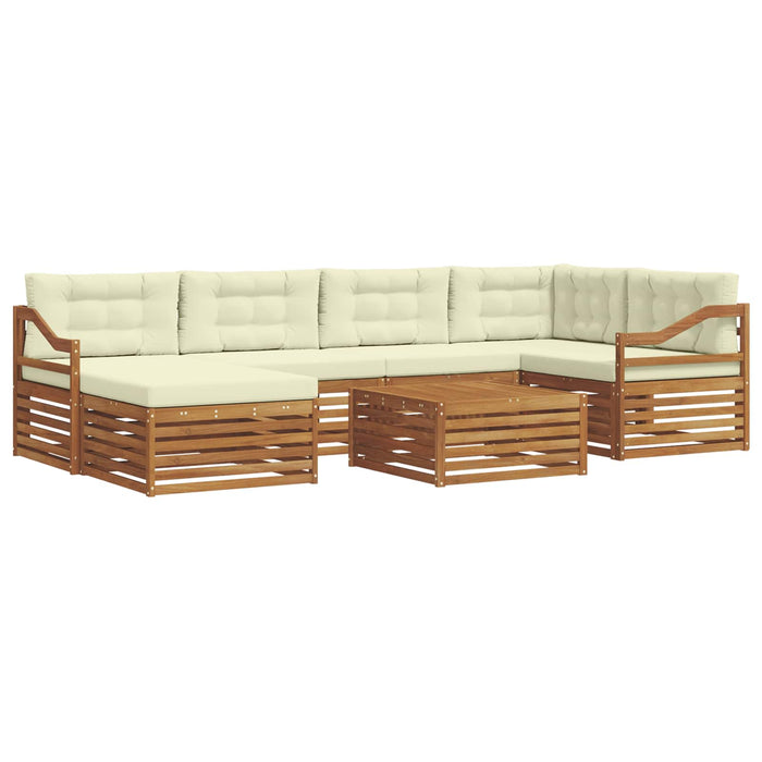 Set de canapele de exterior cu pernă 7 pcs Natural și Crem - WALTI WALTI