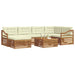 Set de canapele de exterior cu pernă 7 pcs Natural și Crem - WALTI WALTI