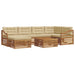 Set de canapele de exterior cu pernă 7 pcs Natural și Bej - WALTI WALTI