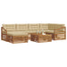 Set de canapele de exterior cu pernă 7 pcs Natural și Bej - WALTI WALTI