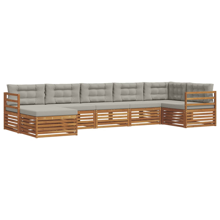 Seturi de canapele cu pernă 7 pcs Gri natural și deschis - WALTI WALTI