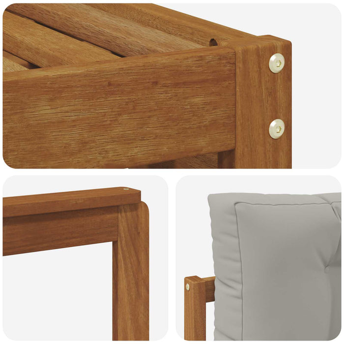 Seturi de canapele cu pernă 7 pcs Gri natural și deschis - WALTI WALTI