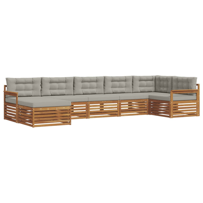 Seturi de canapele cu pernă 7 pcs Gri natural și deschis - WALTI WALTI