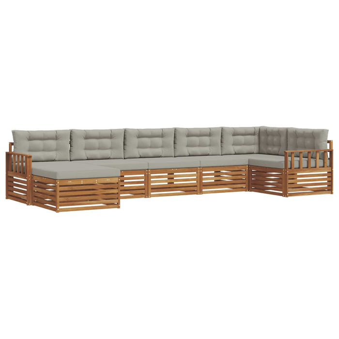 Seturi de canapele cu pernă 7 pcs Gri natural și deschis - WALTI WALTI