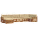 Seturi de canapele 7 pcs Natural și Bej Lemn Solid de Acacia - WALTI WALTI