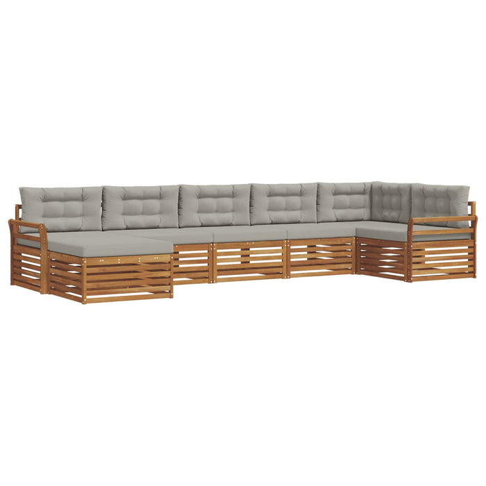 Seturi de canapele cu pernă 7 pcs Gri natural și deschis - WALTI WALTI
