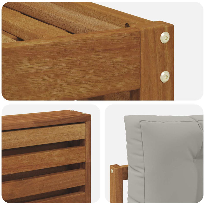 Seturi de canapele cu pernă 7 pcs Gri natural și deschis - WALTI WALTI