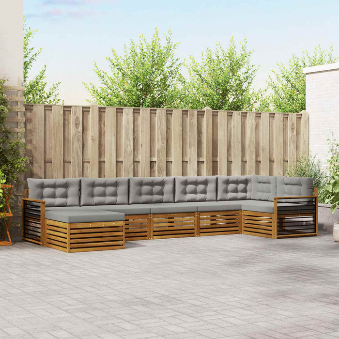 Seturi de canapele cu pernă 7 pcs Gri natural și deschis - WALTI WALTI