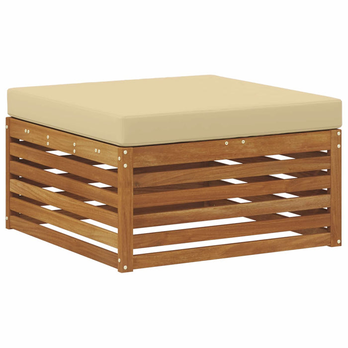 Seturi de canapele 7 pcs Natural și Bej Lemn Solid de Acacia - WALTI WALTI