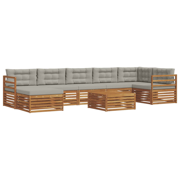 Seturi de canapele cu pernă 8 pcs Gri natural și deschis - WALTI WALTI