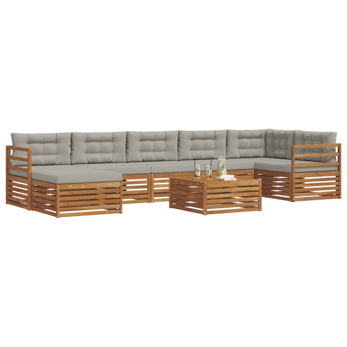 Seturi de canapele cu pernă 8 pcs Gri natural și deschis - WALTI WALTI