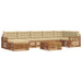 Seturi de canapele 8 pcs Natural și Bej Lemn Solid de Acacia - WALTI WALTI
