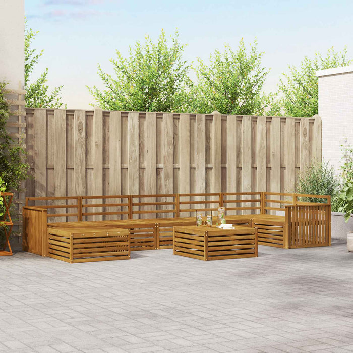 Seturi de canapele 8 pcs natural Lemn Solid de Acacia - WALTI WALTI