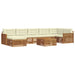 Seturi de canapele 8 pcs Natural și Crem Lemn Solid de Acacia - WALTI WALTI