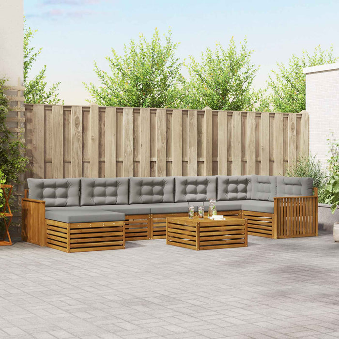 Seturi de canapele cu pernă 8 pcs Gri natural și deschis - WALTI WALTI