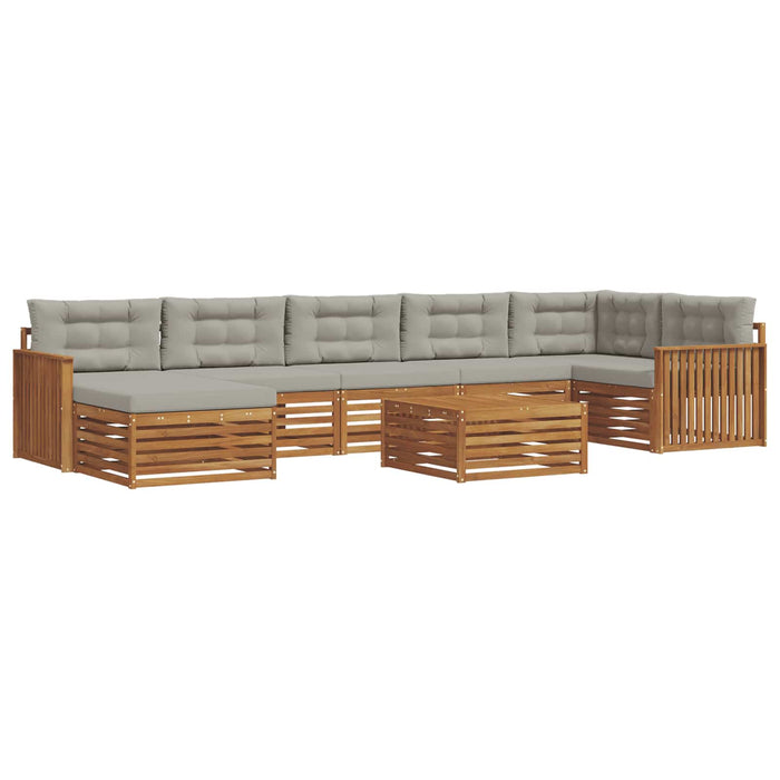 Seturi de canapele cu pernă 8 pcs Gri natural și deschis - WALTI WALTI