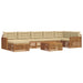Seturi de canapele 8 pcs Natural și Bej Lemn Solid de Acacia - WALTI WALTI