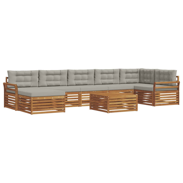 Seturi de canapele cu pernă 8 pcs Gri natural și deschis - WALTI WALTI