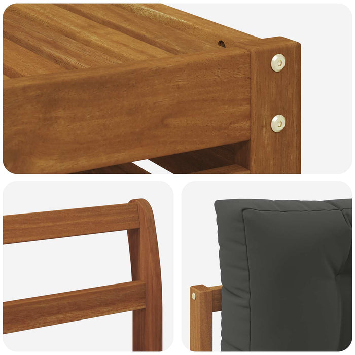 Seturi de canapele cu pernă 8 pcs Natural și Antracit - WALTI WALTI