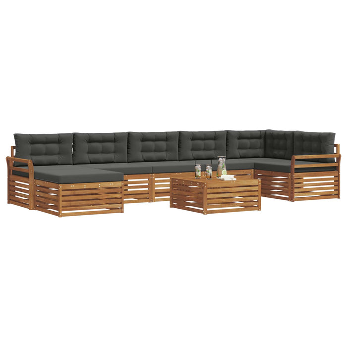 Seturi de canapele cu pernă 8 pcs Natural și Antracit - WALTI WALTI