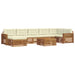 Seturi de canapele 8 pcs Natural și Crem Lemn Solid de Acacia - WALTI WALTI