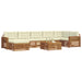 Seturi de canapele 8 pcs Natural și Crem Lemn Solid de Acacia - WALTI WALTI
