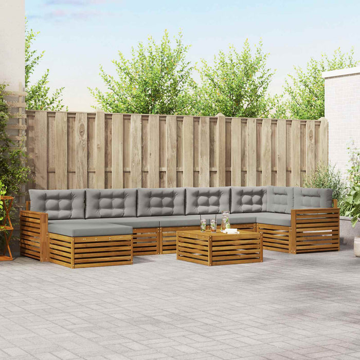 Seturi de canapele cu pernă 8 pcs Gri natural și deschis - WALTI WALTI