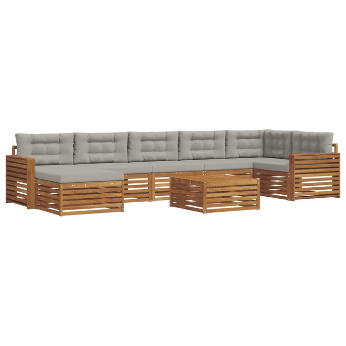 Seturi de canapele cu pernă 8 pcs Gri natural și deschis - WALTI WALTI