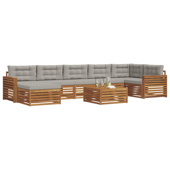 Seturi de canapele cu pernă 8 pcs Gri natural și deschis - WALTI WALTI
