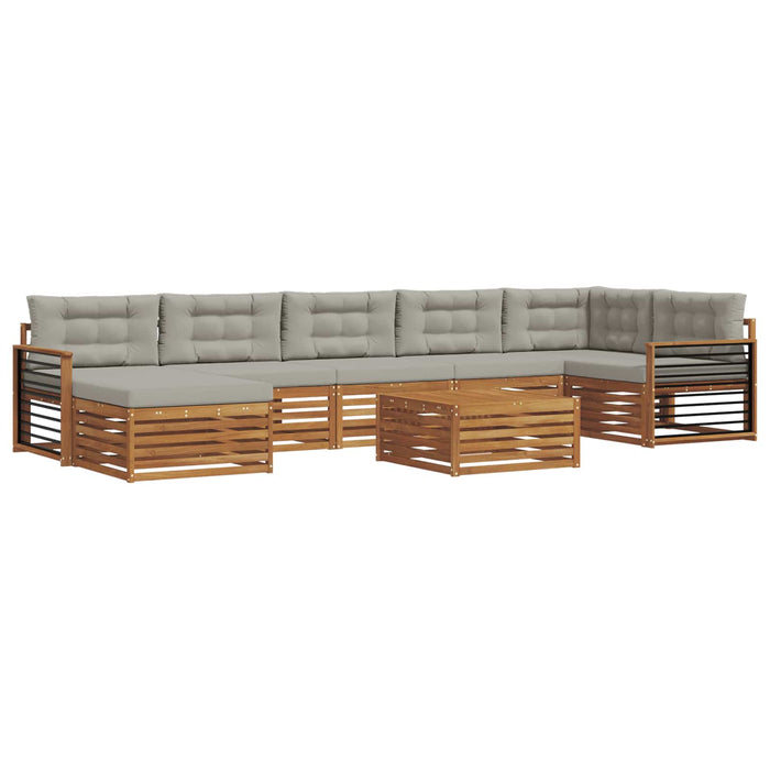 Seturi de canapele cu pernă 8 pcs Gri natural și deschis - WALTI WALTI