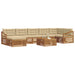 Set de canapele de exterior cu pernă 8 pcs Natural și Bej - WALTI WALTI
