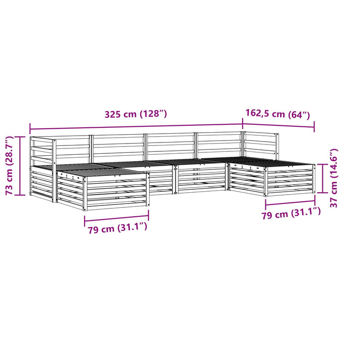 Seturi de canapele 6 pcs natural Lemn Solid de Acacia - WALTI WALTI