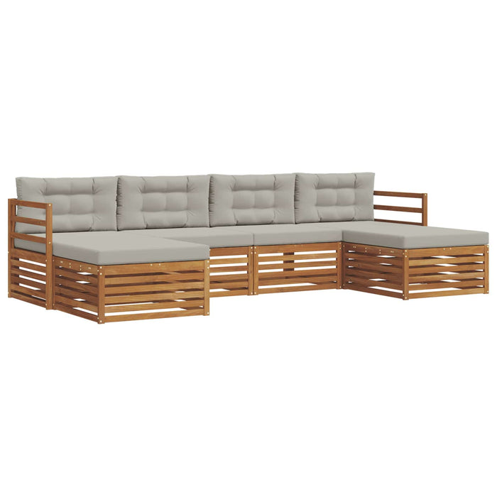 Seturi de canapele cu pernă 6 pcs Gri natural și deschis - WALTI WALTI