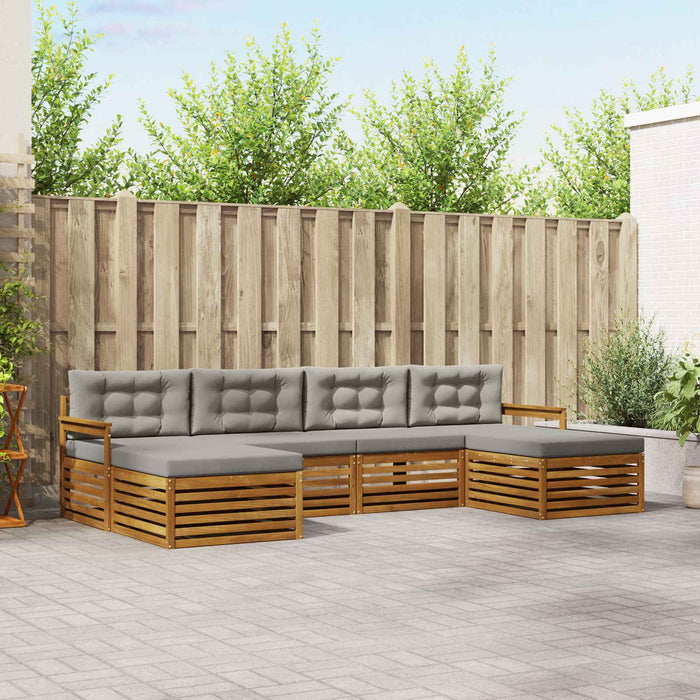 Seturi de canapele cu pernă 6 pcs Gri natural și deschis - WALTI WALTI
