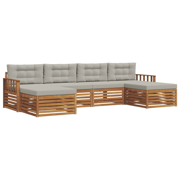 Seturi de canapele cu pernă 6 pcs Gri natural și deschis - WALTI WALTI