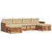 Seturi de canapele 6 pcs Natural și Bej Lemn Solid de Acacia - WALTI WALTI