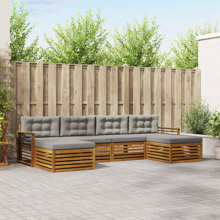 Seturi de canapele cu pernă 6 pcs Gri natural și deschis - WALTI WALTI