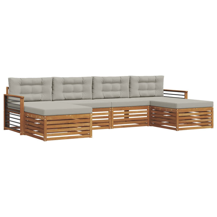 Seturi de canapele cu pernă 6 pcs Gri natural și deschis - WALTI WALTI