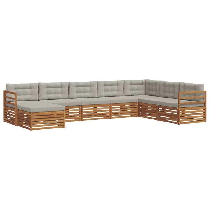 Seturi de canapele cu pernă 8 pcs Gri natural și deschis - WALTI WALTI