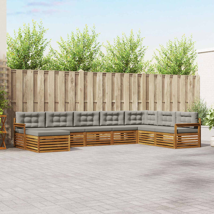 Seturi de canapele cu pernă 8 pcs Gri natural și deschis - WALTI WALTI